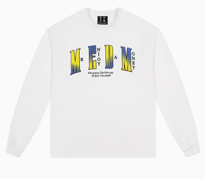 MEDM Toothbrush Embroidered Patch Long-sleeved T-shirt