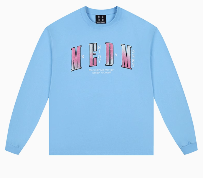 MEDM Toothbrush Embroidered Patch Long-sleeved T-shirt