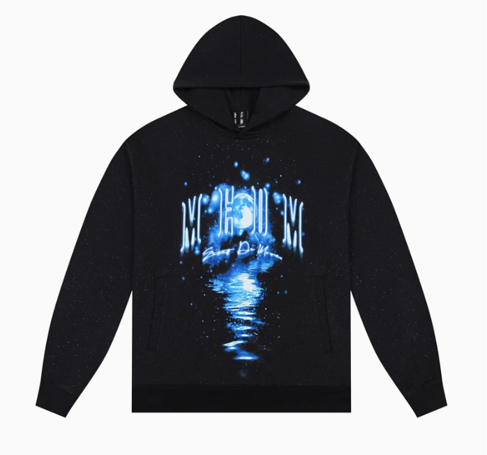 MEDM Blue Glitter Moon Reflection Hoodie