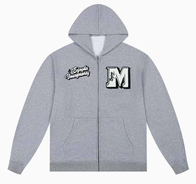 MEDM Retro Logo Towel Embroidered Zipper Hoodie