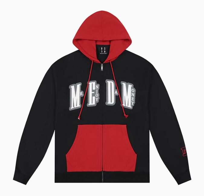 MEDM Colorblock Patch Zip-up Hoodie
