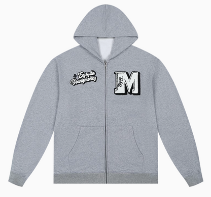 MEDM Retro Logo Towel Embroidered Zipper Hoodie