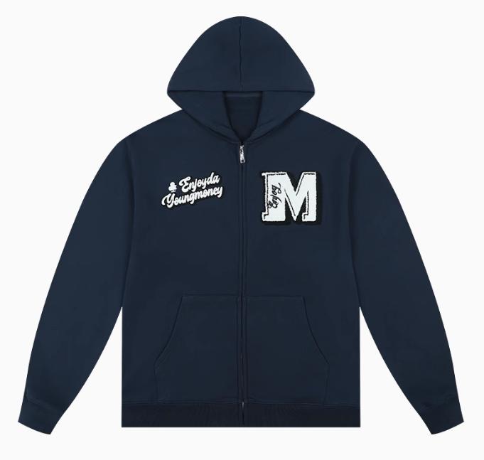 MEDM Retro Logo Towel Embroidered Zipper Hoodie