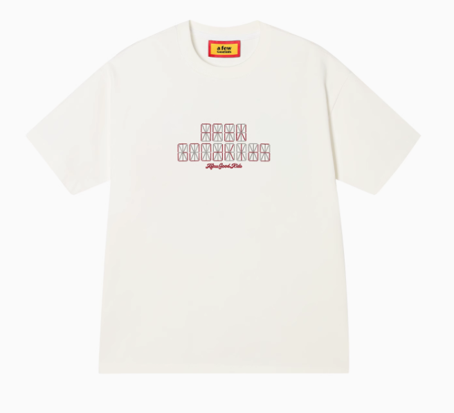 AFGK Electronic Screen Embroidery LOGO Short-sleeves T-shirt