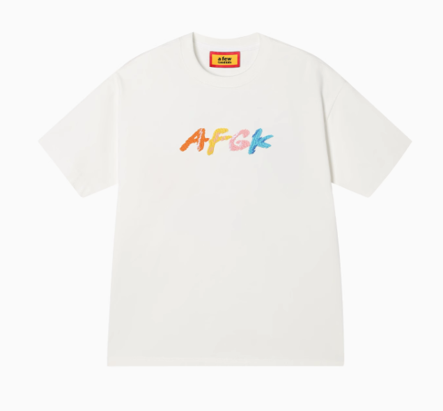AFGK Colorful Logo Embroidered Short-sleeved T-shirt
