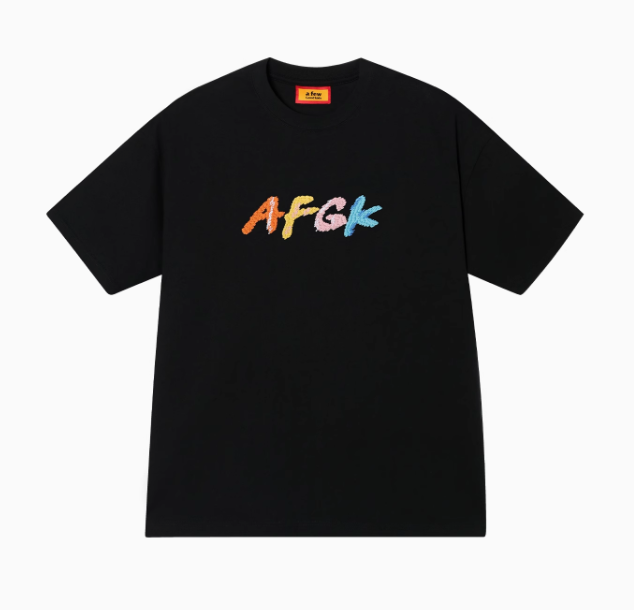 AFGK Colorful Logo Embroidered Short-sleeved T-shirt