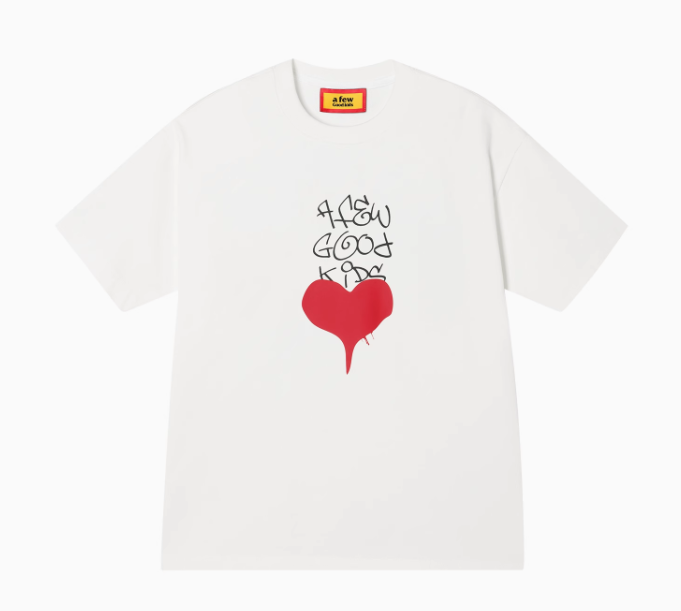AFGK Valentine's Day Love Graffiti Letter Print Short Sleeve T-Shirt