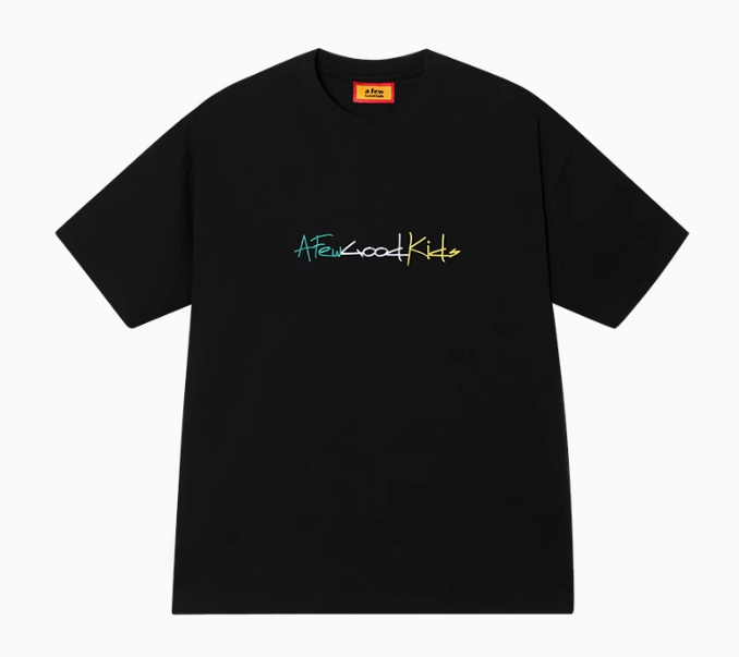 AFGK Cursive Logo Embroidered Short-sleeve T-shirt