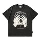 REMEDY Portrait Crackle Print Short-sleeved T-shirt