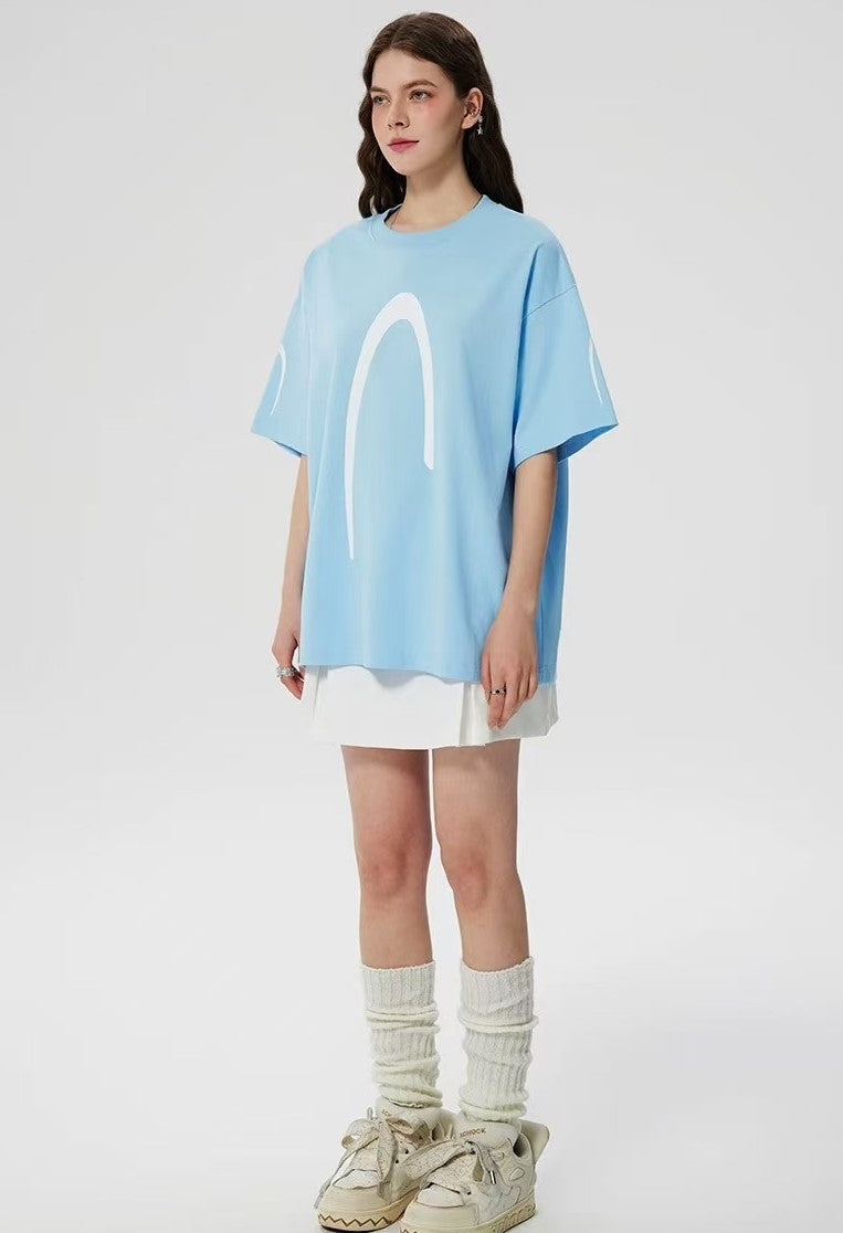 ACHOCK Street Wear Simple Basic Printed T-shirt