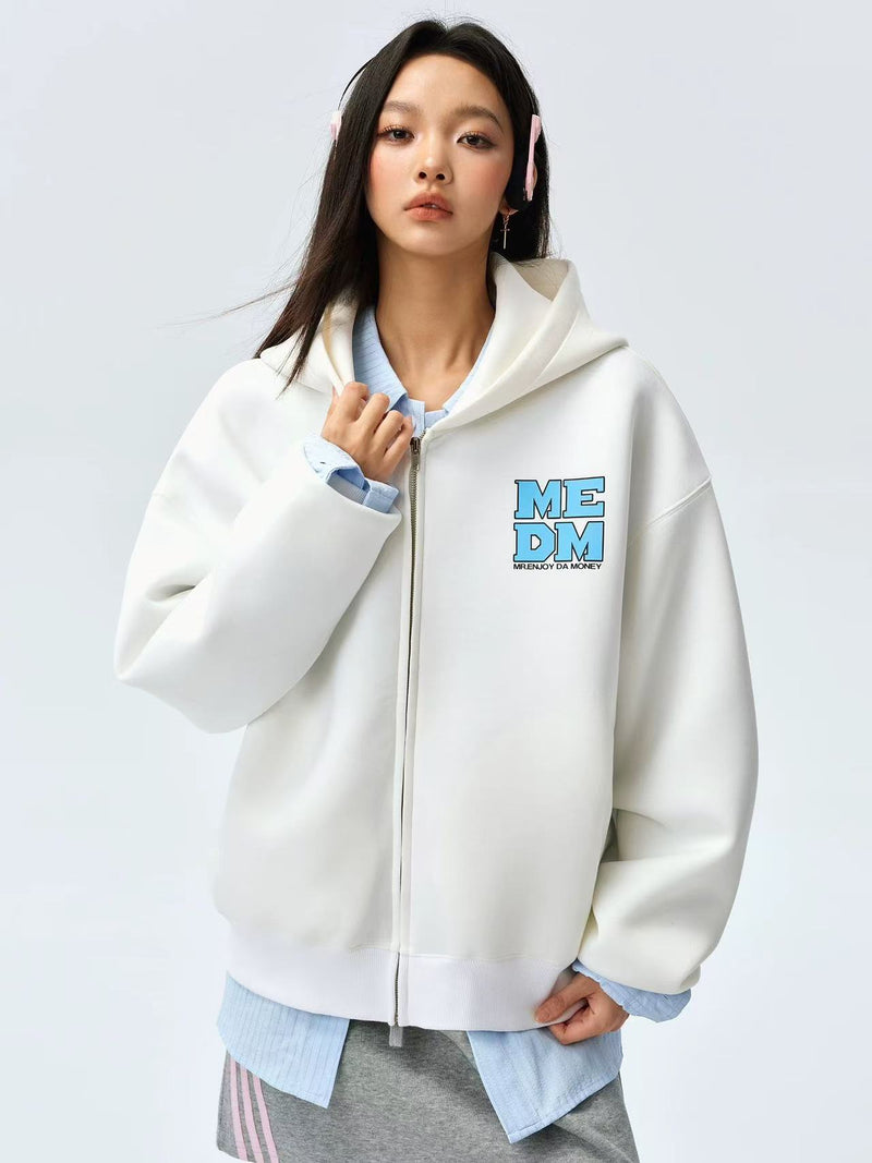 MEDM Four-letter Logo Air Layer Zipper Sweatshirt