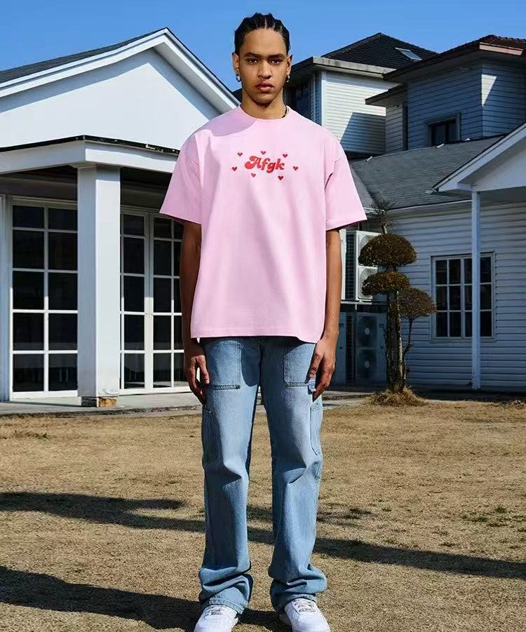 AFGK  Hearts Scattered Short Sleeve T-Shirt