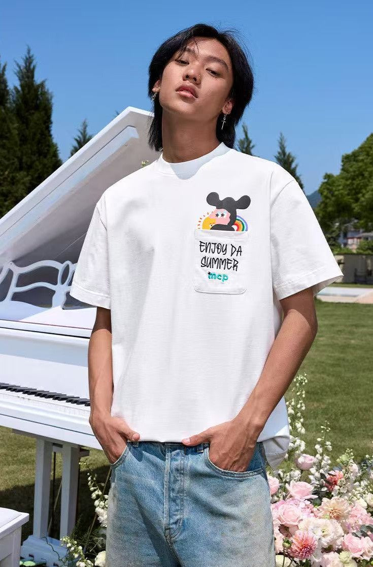 MEDM Cartoon Pocket Short-sleeve T-shirt