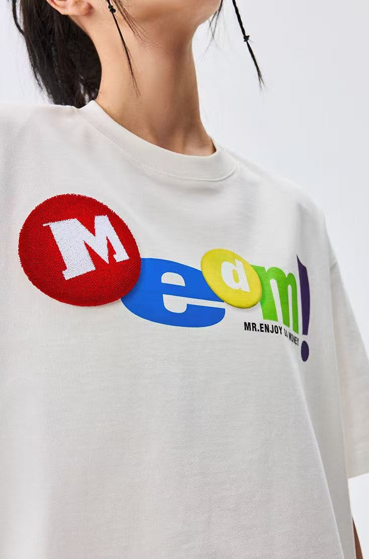 MEDM Toothbrush Embroidered M Short-sleeved T-shirt