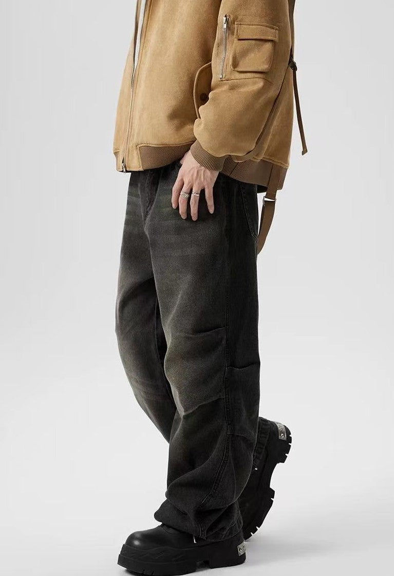 ACHOCK Retro Washed Fried Paratrooper Straight Jeans