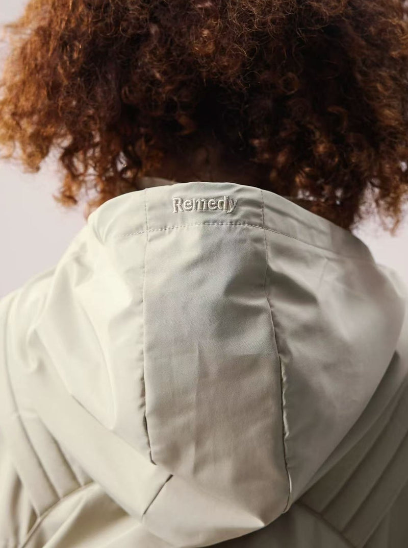 REMEDY Logo Print Backpacking Trench Coat