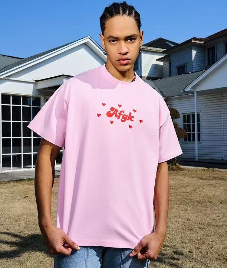 AFGK  Hearts Scattered Short Sleeve T-Shirt