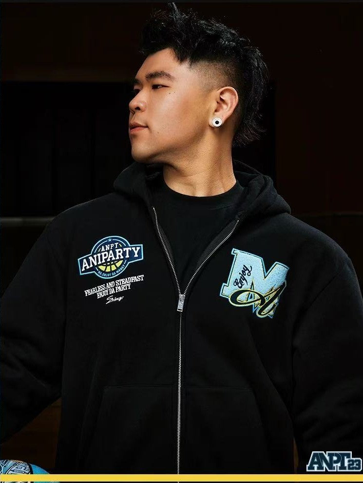MEDMxANPT Logo Design Zipper Hoodie
