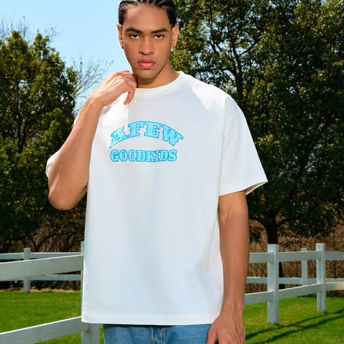 AFGK Flocked Short-sleeve T-shirt