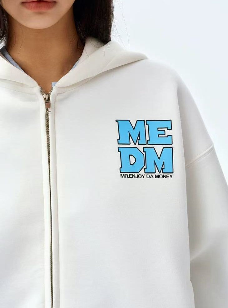 MEDM Four-letter Logo Air Layer Zipper Sweatshirt
