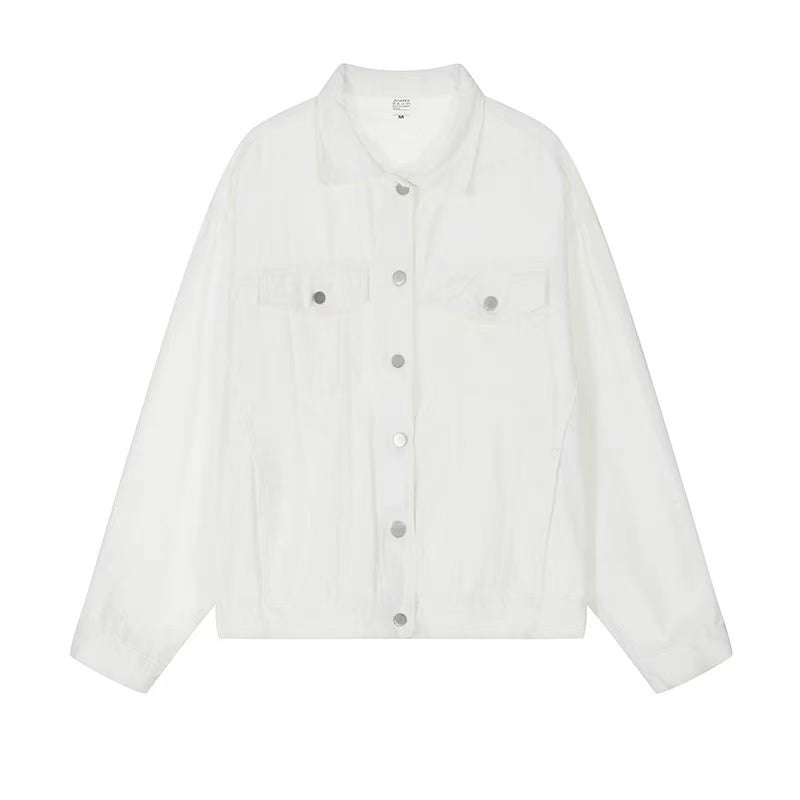 ACHOCK Simple Solid Color Denim Jacket