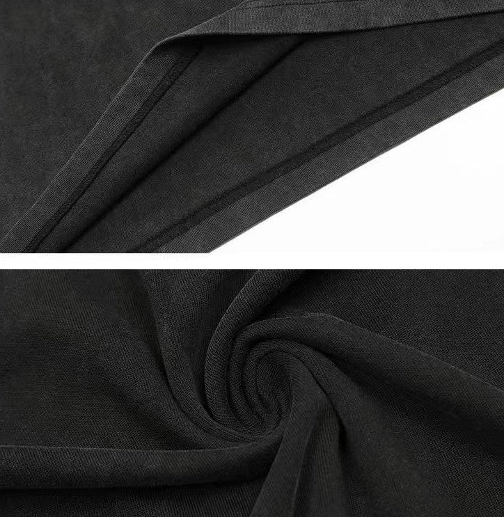 ACHOCK Washed Distressed Flame Print T-shirts