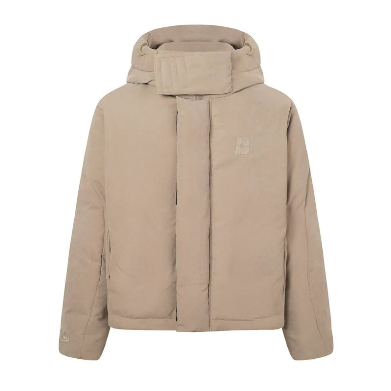 BIPOLAR Textured Suede Embroidered Thickened Ski Jacket