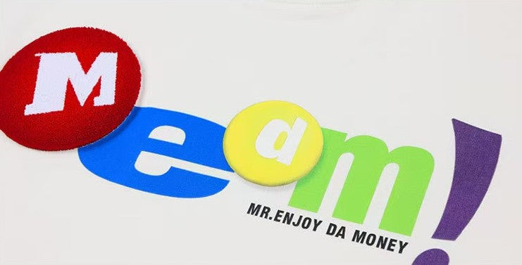 MEDM Toothbrush Embroidered M Short-sleeved T-shirt