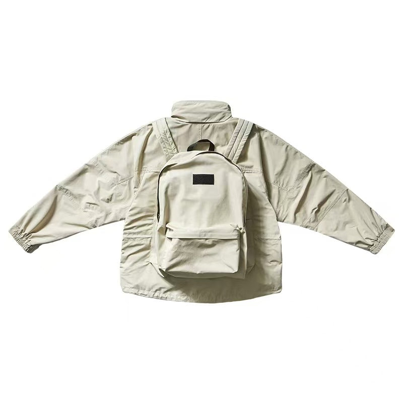 REMEDY Logo Print Backpacking Trench Coat