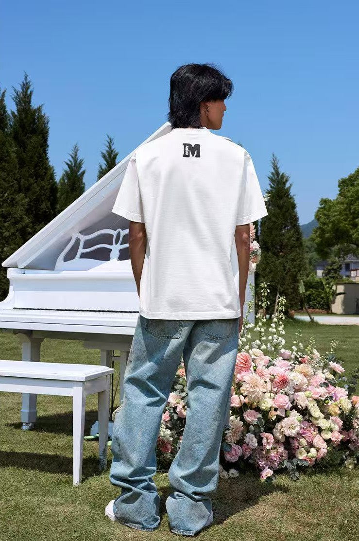 MEDM Cartoon Pocket Short-sleeve T-shirt