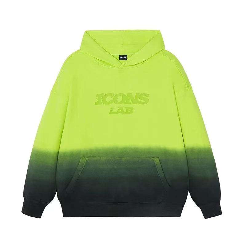ICONSLAB Gradient Suspender Dyed Logo Hoodie