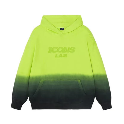 ICONSLAB Gradient Suspender Dyed Logo Hoodie