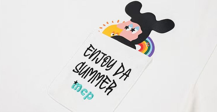 MEDM Cartoon Pocket Short-sleeve T-shirt