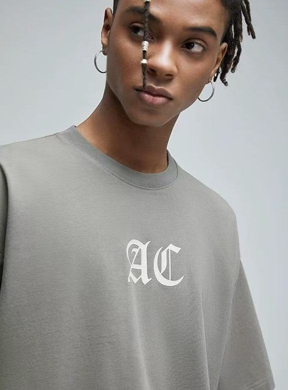 ACHOCK Multicolor Basic Logo Letter Print Short-sleeves T-shirts