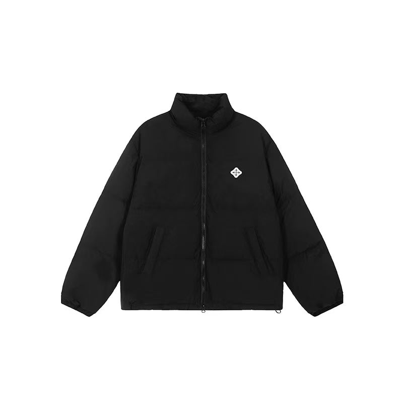 ACHOCK Logo Design Velvet Stand Collar Down Jacket