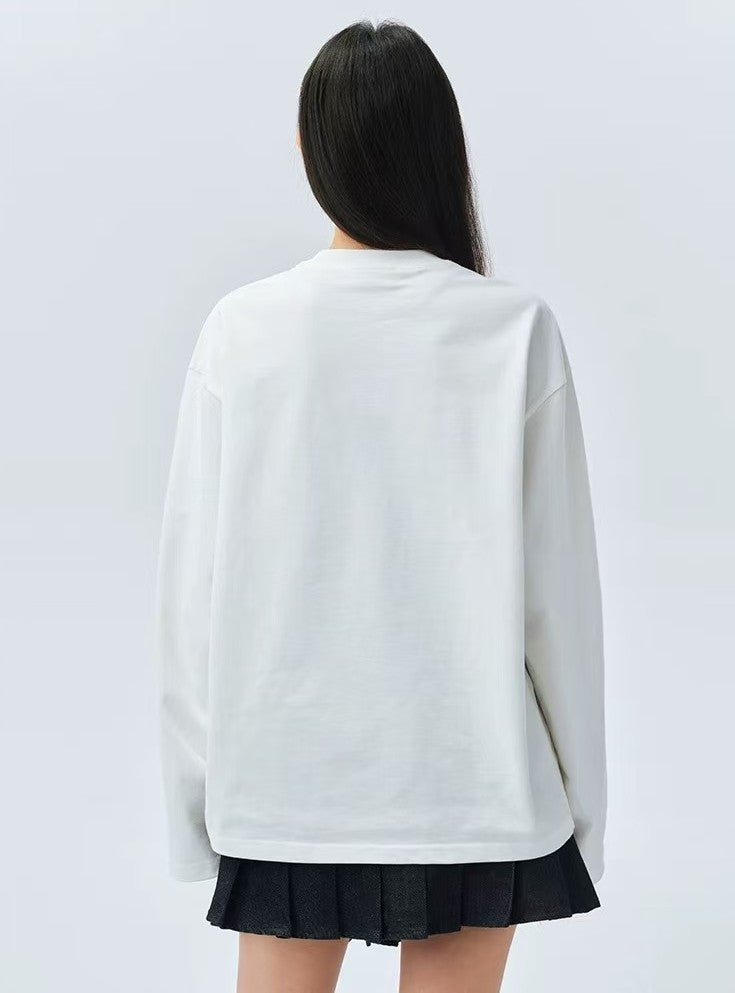 MEDM Washed Cropped Long-sleeve T-Shirt