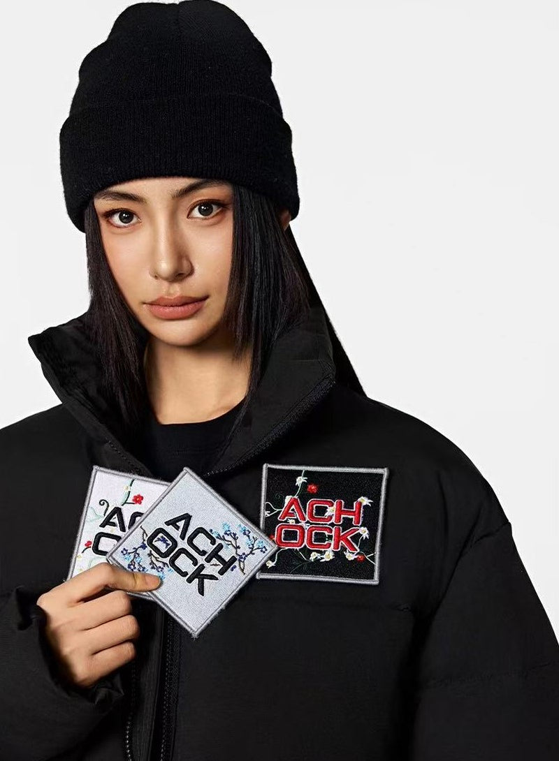 ACHOCK Waffle Logo Designed Velcro Warm Cotton Coat