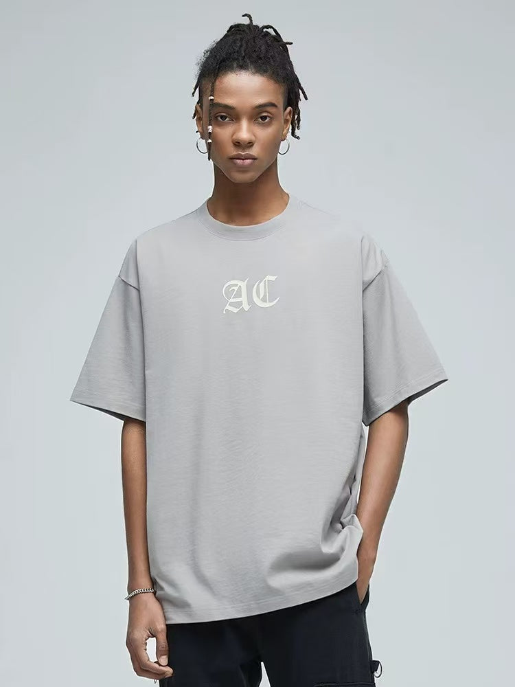 ACHOCK Multicolor Basic Logo Letter Print Short-sleeves T-shirts