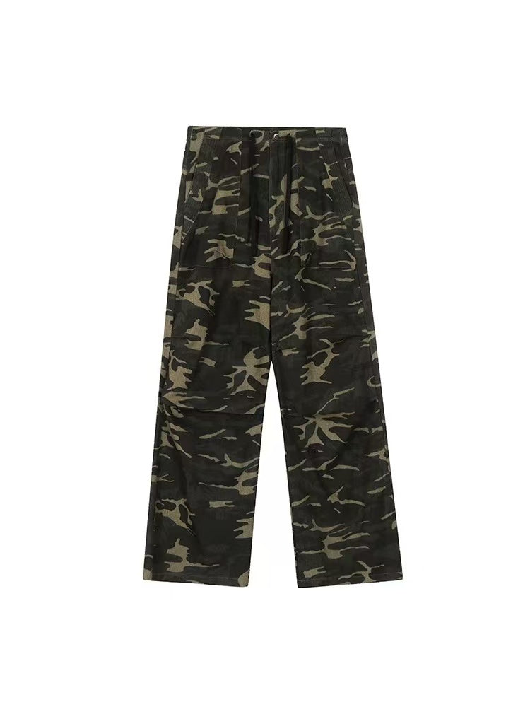 ACHOCK Camouflage Straight Casual Pants