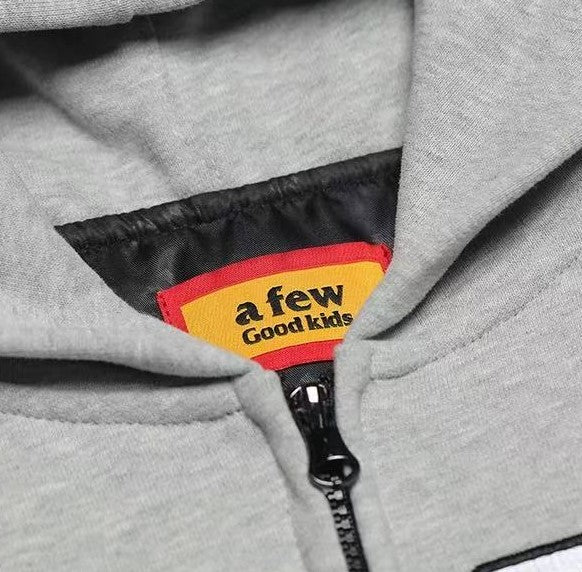 AFGK Badge Embroidered Down Hoodie Jacket