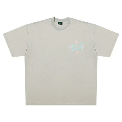 AFGK Washed Basic Short-sleeved T-shirt
