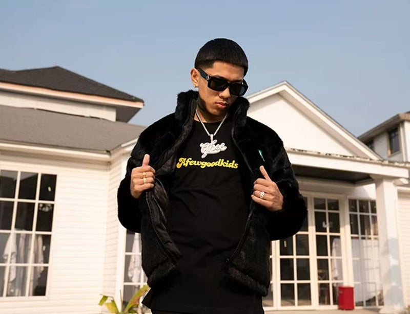 AFGK Black Mink Fur Down Jacket