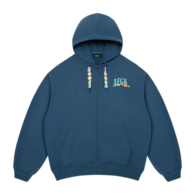 AFGK Candy Series Cardigan Hooded Sweatshirt
