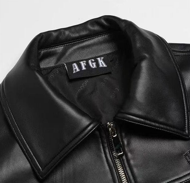 AFGK Zippered Leather Jacket