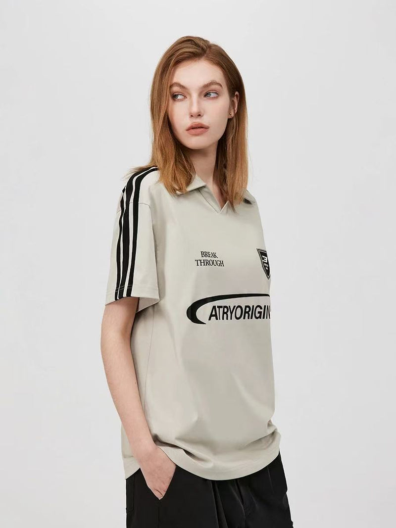 ATRY RIBBING RACING POLO SHORT SLEEVE T-SHIRT