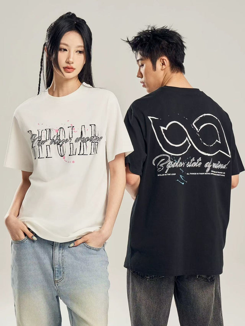 BIPOLAR Splashed Ink Short-sleeve T-shirt