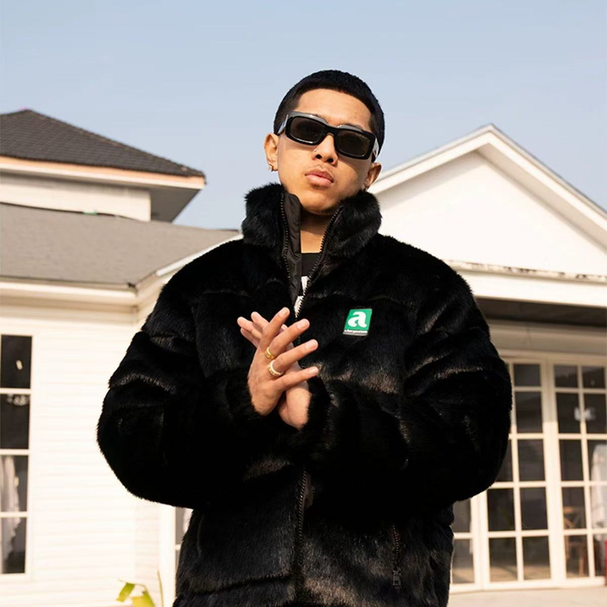 AFGK Black Mink Fur Down Jacket