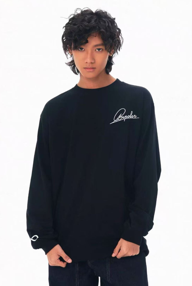 BIPOLAR Handwritten LOGO Long-sleeved T-shirt