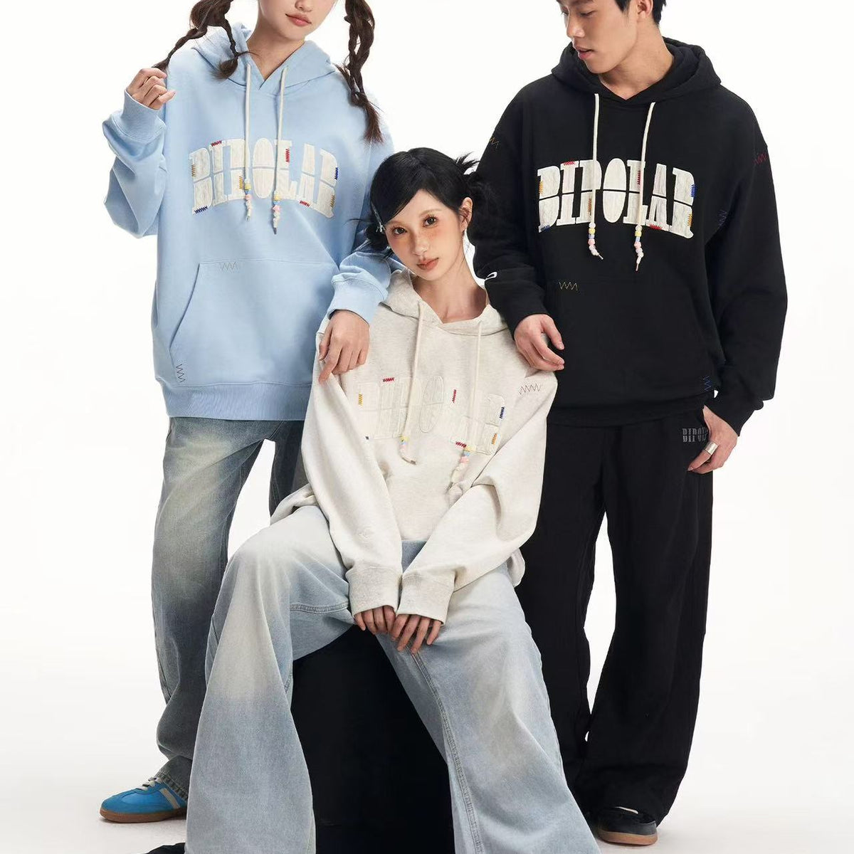 BIPOLAR Patchwork Hoodie