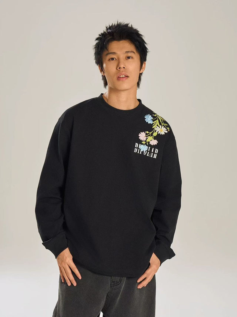 BIPOLAR Flowery Branches Long-sleeved Sweatshirt